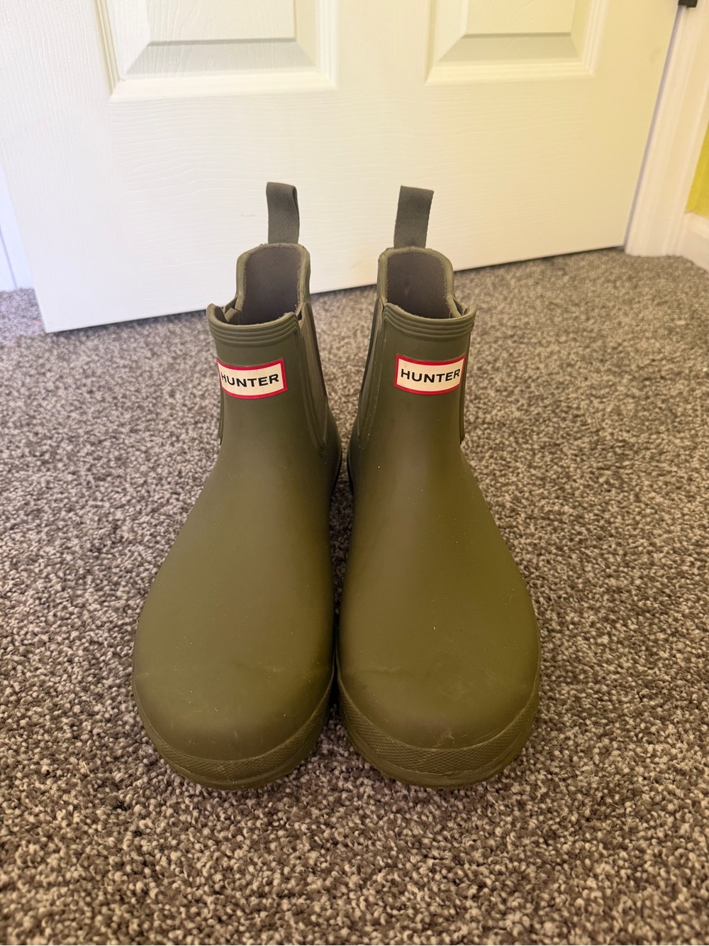 Hunter' Olive Green Chelsea Rain Boots